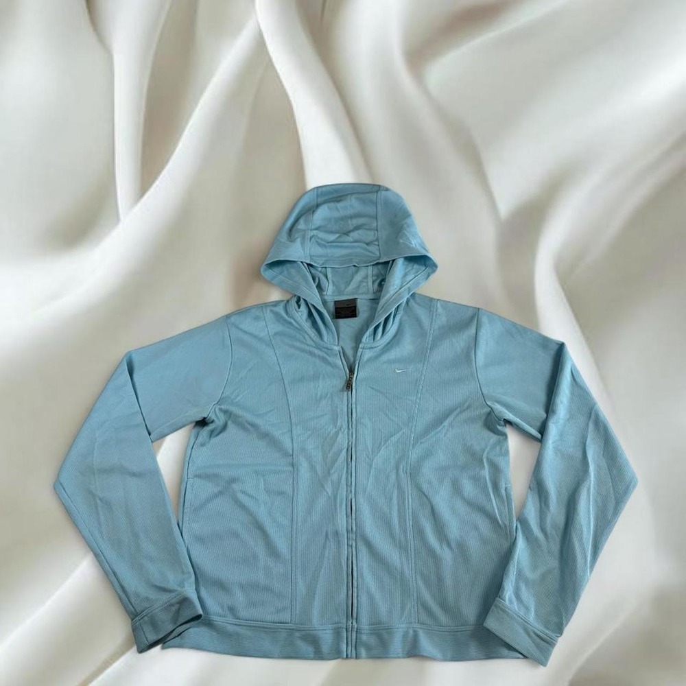 Nike light‎ blue track full zip jacket y2k vintage athletic workout